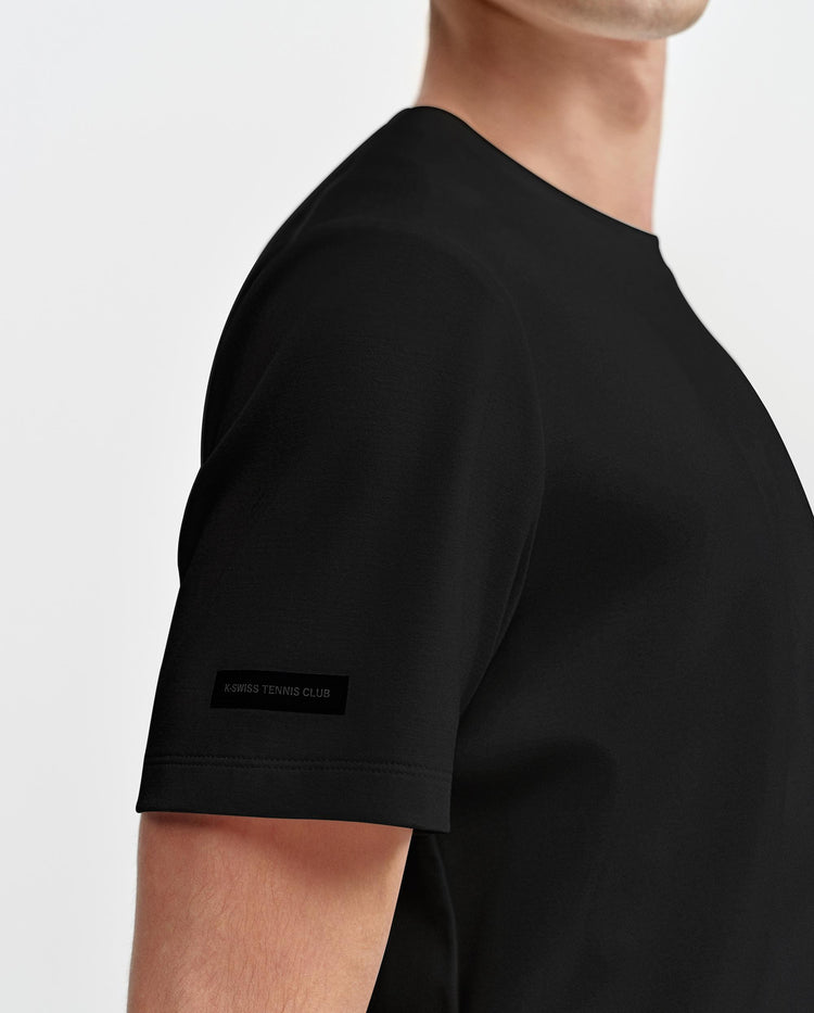 1013289-008 | MEN'S K-SWISS LOGO SHORT SLEEVES T-SHIRT | BLACK