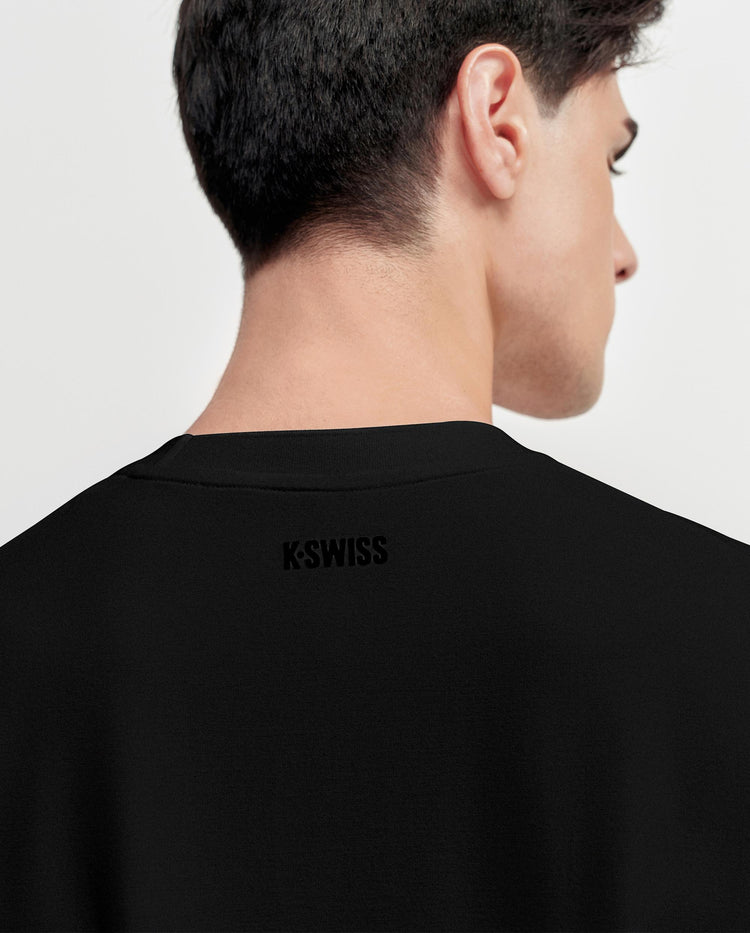 1013289-008 | MEN'S K-SWISS LOGO SHORT SLEEVES T-SHIRT | BLACK