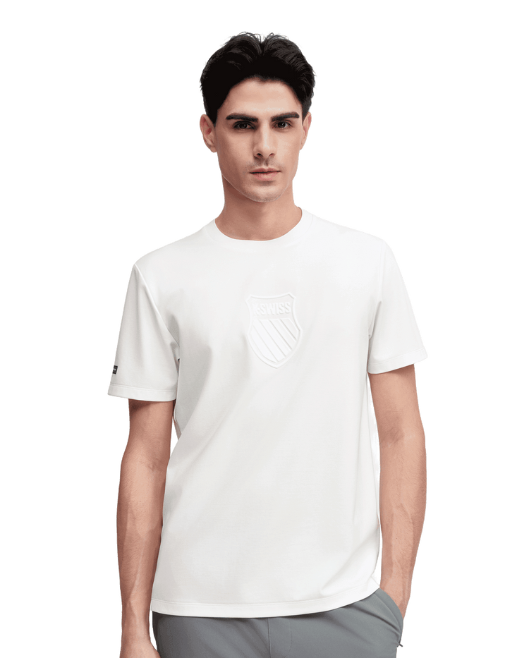 1013289-115 | MEN'S K-SWISS LOGO SHORT SLEEVES T-SHIRT | WHITE