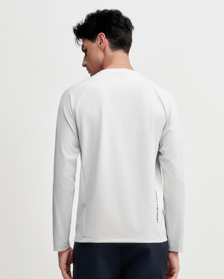 1013372-087 | MEN'S K-SWISS LOGO BRUSHED LONG SLEEVES T-SHIRT | GREY