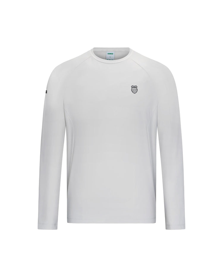1013372-087 | MEN'S K-SWISS LOGO BRUSHED LONG SLEEVES T-SHIRT | GREY