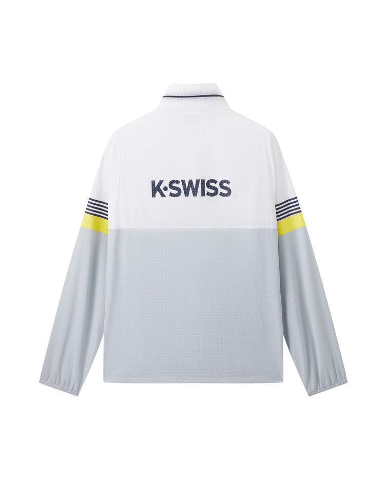 106611-100 | MEN'S LOGO COLOR BLOCKS HALF-ZIP JACKET | WHITE