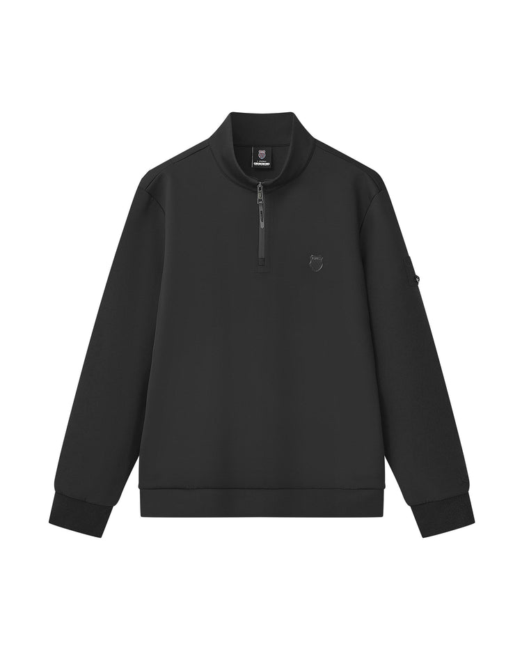 107977-008 | MEN'S K-SWISS LOGO HALF-ZIP SWEATSHIRT | BLACK