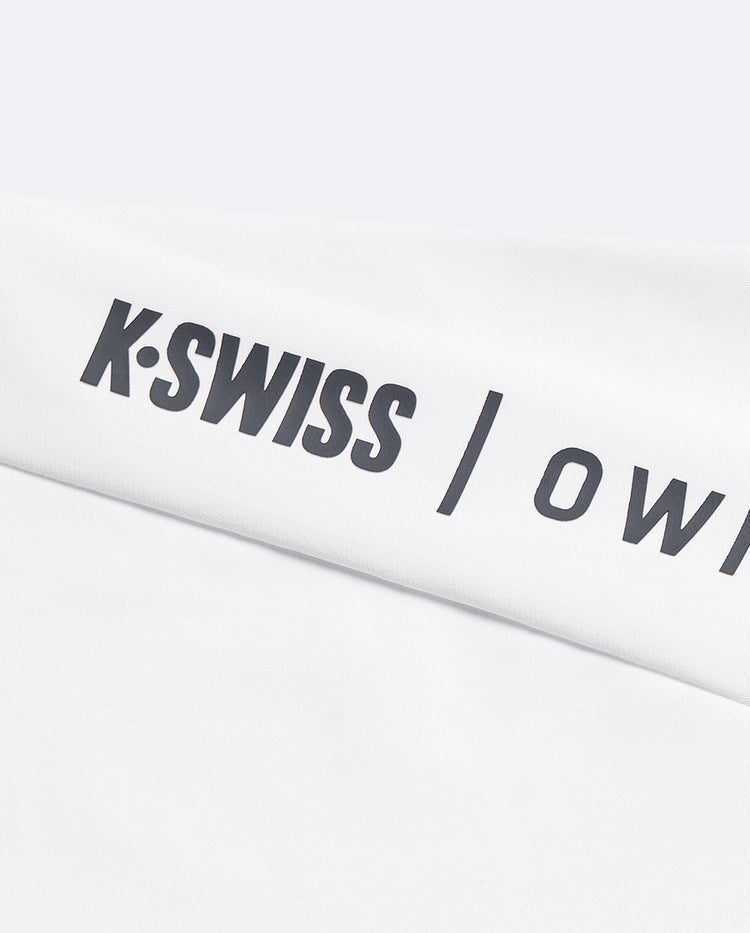 108125-101 | MEN'S K-SWISS LOGO SHORT SLEEVES T-SHIRT | WHITE/WHITE