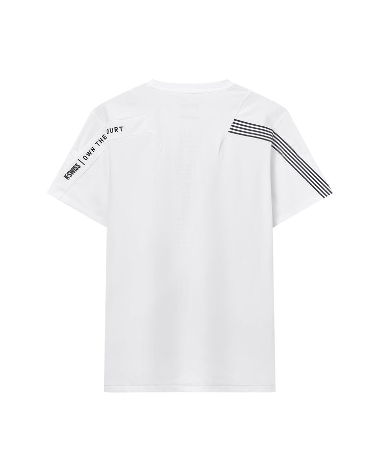 108125-101 | MEN'S K-SWISS LOGO SHORT SLEEVES T-SHIRT | WHITE/WHITE