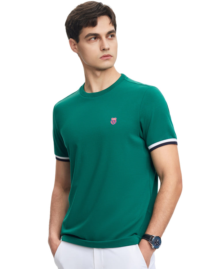 108275-316 | MEN'S K-SWISS LOGO SHORT SLEEVES T-SHIRT | GREEN/MISC