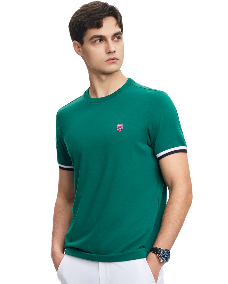 108275-316 | MEN'S K-SWISS LOGO SHORT SLEEVES T-SHIRT | GREEN/MISC