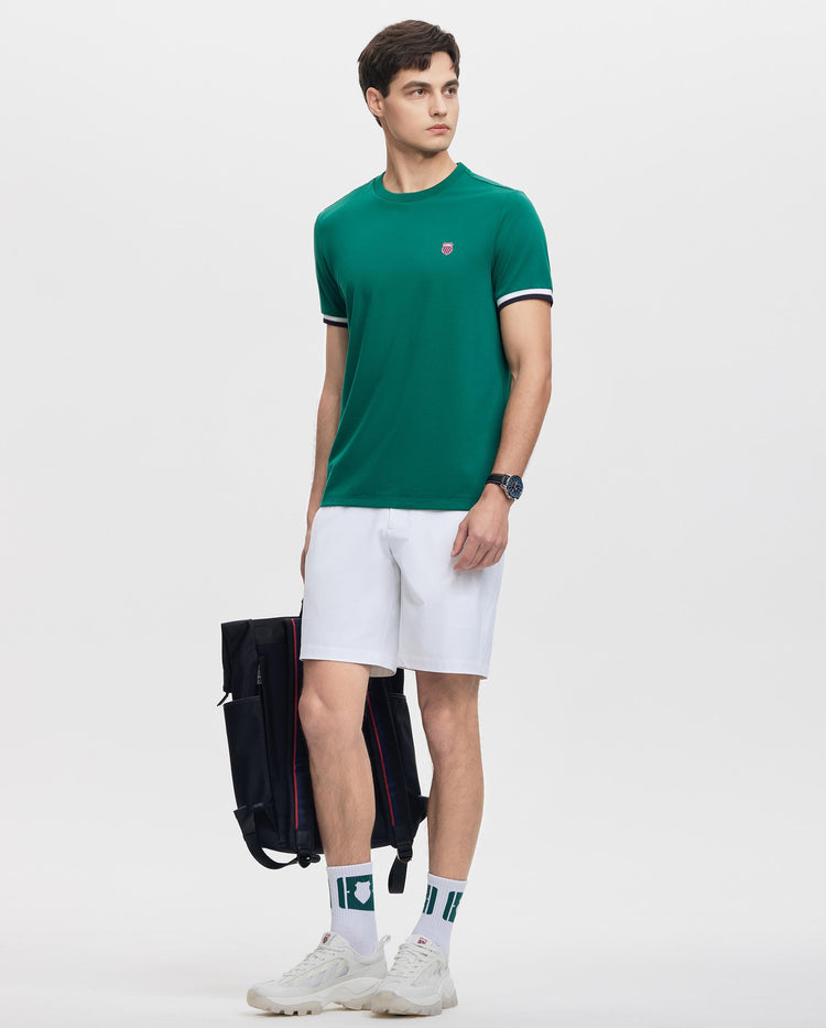 108275-316 | MEN'S K-SWISS LOGO SHORT SLEEVES T-SHIRT | GREEN/MISC