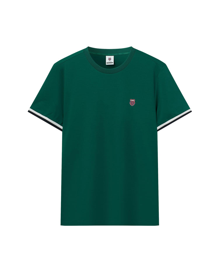 108275-316 | MEN'S K-SWISS LOGO SHORT SLEEVES T-SHIRT | GREEN/MISC