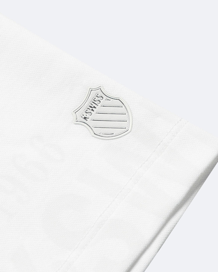 108279-101 | MEN'S ALL-OVER K-SWISS LOGO POLO SHIRT | WHITE/WHITE