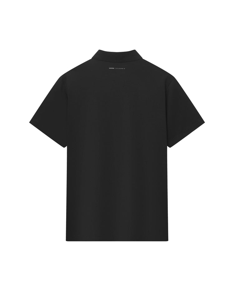 108280-008 | MEN'S K-SWISS LOGO HALF-ZIP POLO SHIRT | BLACK