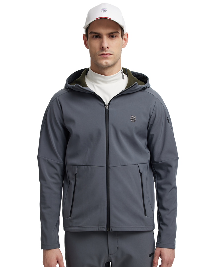 108588-090 | MEN'S K-SWISS LOGO HOODED JACKET | STINGRAY