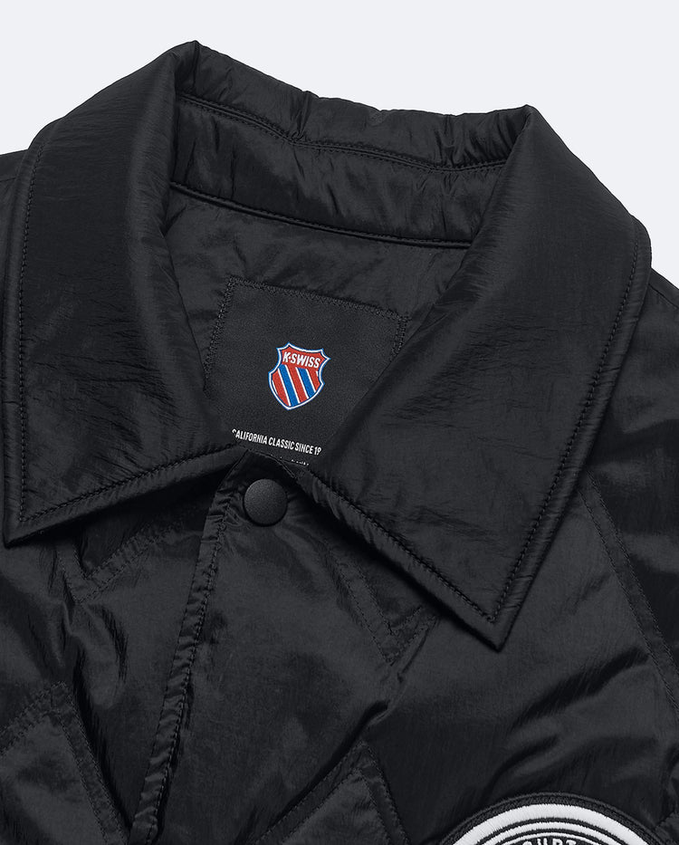 109831-008 | MEN'S K-SWISS LOGO LOOSE FIT GOOSE DOWN JACKET | BLACK