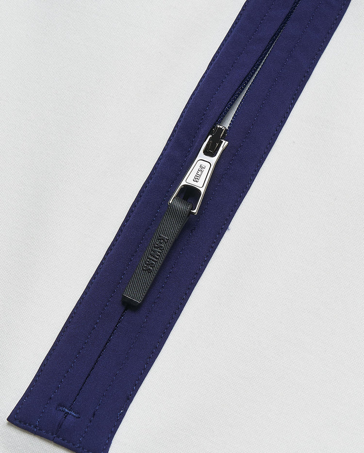 109859-163 | MEN'S K-SWISS LOGO HALF-ZIP SWEATSHIRT | WHITE/NAVY