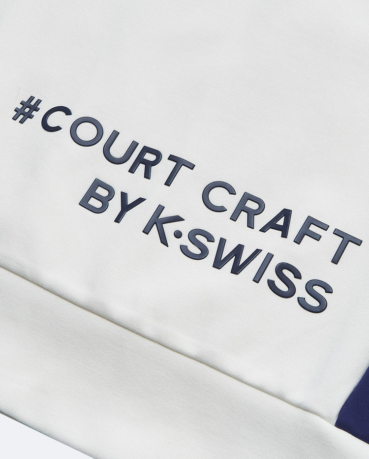 109859-163 | MEN'S K-SWISS LOGO HALF-ZIP SWEATSHIRT | WHITE/NAVY