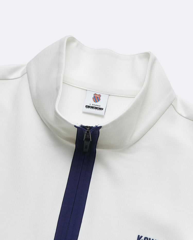 109859-163 | MEN'S K-SWISS LOGO HALF-ZIP SWEATSHIRT | WHITE/NAVY