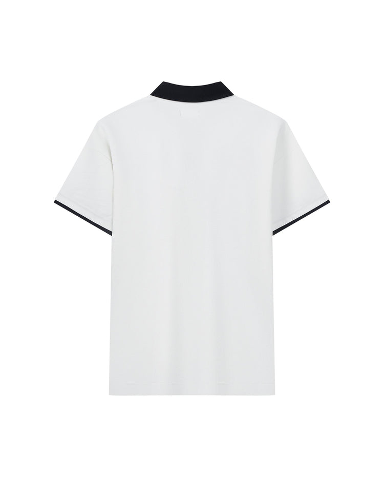 109867-115 | MEN'S K-SWISS LOGO COLOR BLOCKS POLO SHIRT | WHITE/SPECIAL