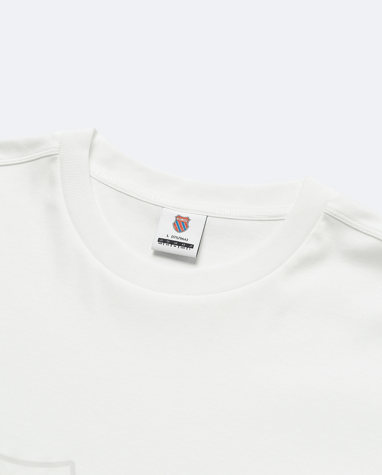 109869-115 | MEN'S K-SWISS LOGO LOOSE FIT COTTON T-SHIRT | WHITE/SPECIAL