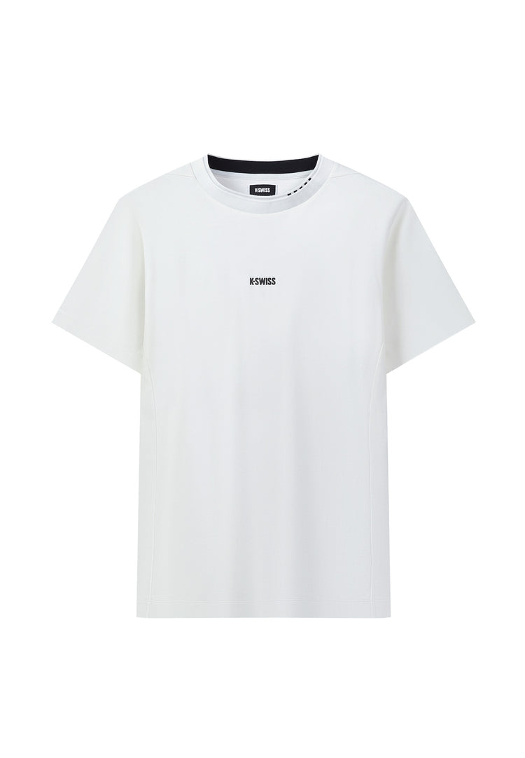 109875-115 | MEN'S K-SWISS LOGO COTTON T-SHIRT | WHITE/SPECIAL