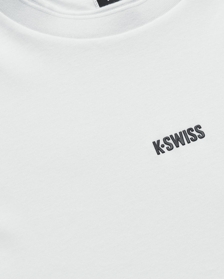 109875-115 | MEN'S K-SWISS LOGO COTTON T-SHIRT | WHITE/SPECIAL