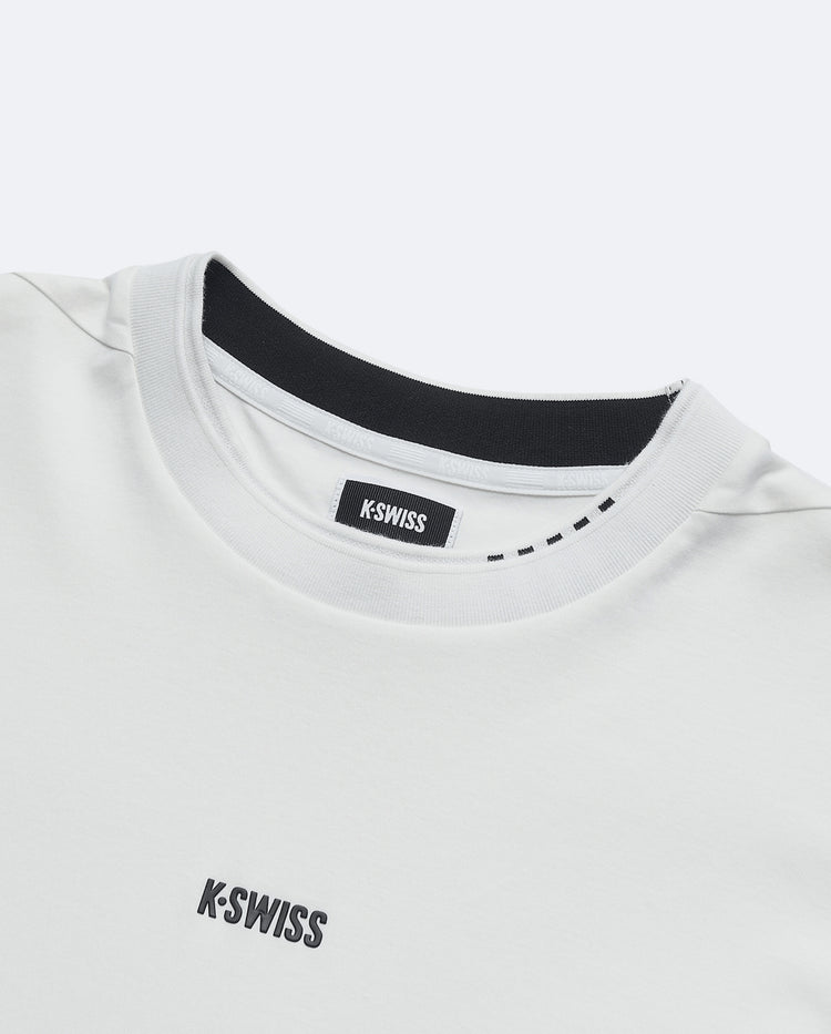 109875-115 | MEN'S K-SWISS LOGO COTTON T-SHIRT | WHITE/SPECIAL