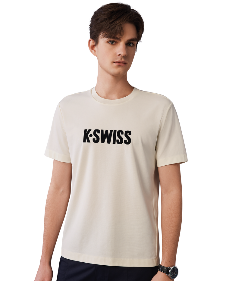 109876-115 | MEN'S K-SWISS LOGO T-SHIRT | WHITE/SPECIAL