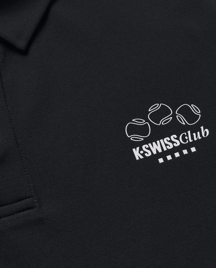 109877-008 | MEN'S K-SWISS CLUB LOGO POLO SHIRT | BLACK