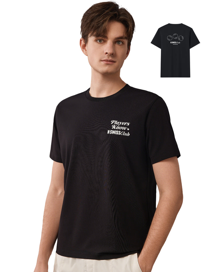 109878-008 | MEN'S K-SWISS TENNIS CLUB LOGO T-SHIRT | BLACK