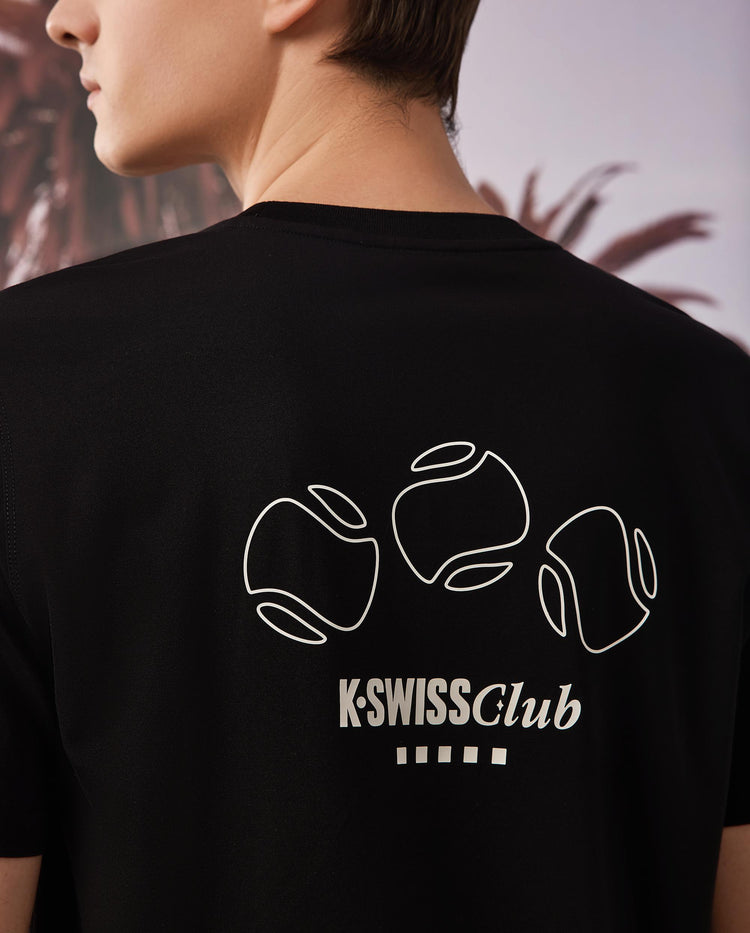 109878-008 | MEN'S K-SWISS TENNIS CLUB LOGO T-SHIRT | BLACK