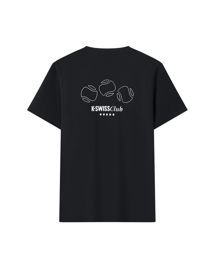 109878-008 | MEN'S K-SWISS TENNIS CLUB LOGO T-SHIRT | BLACK