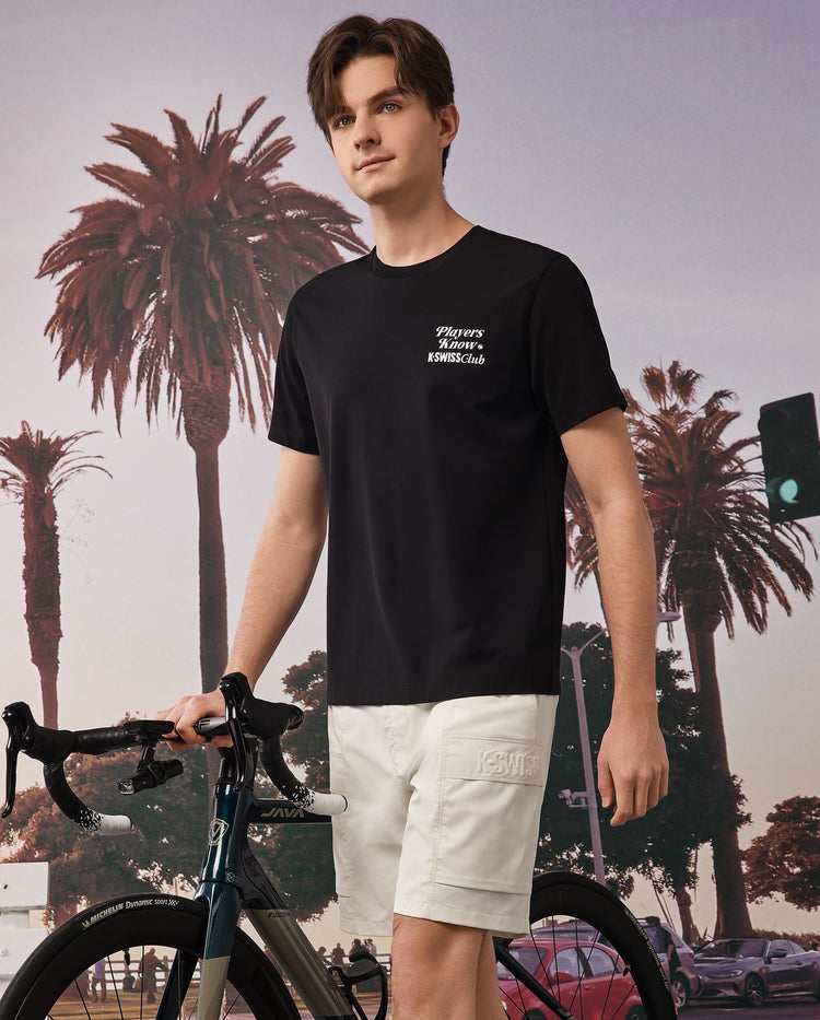 109878-008 | MEN'S K-SWISS TENNIS CLUB LOGO T-SHIRT | BLACK