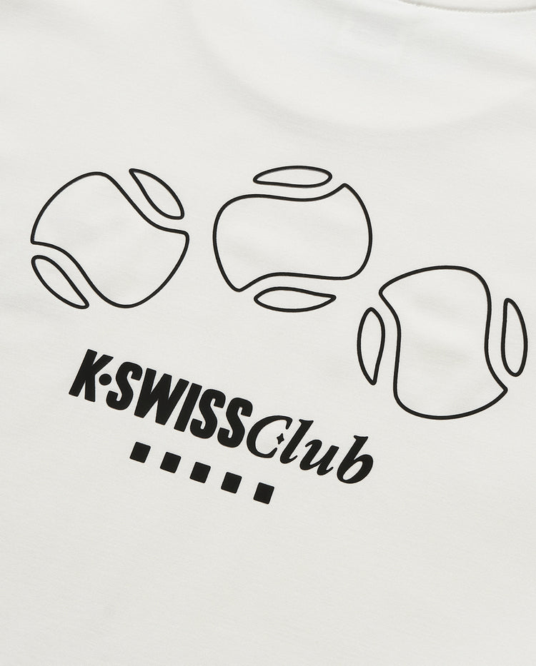 109878-115 | MEN'S K-SWISS CLUB LOGO T-SHIRT | WHITE/SPECIAL