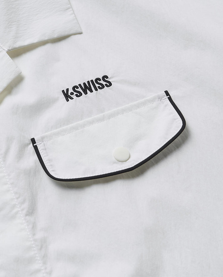 109891-115 | MEN'S K-SWISS LOGO LOOSE FIT SHORT SLEEVES SHIRT | WHITE/SPECIAL