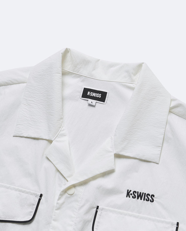 109891-115 | MEN'S K-SWISS LOGO LOOSE FIT SHORT SLEEVES SHIRT | WHITE/SPECIAL