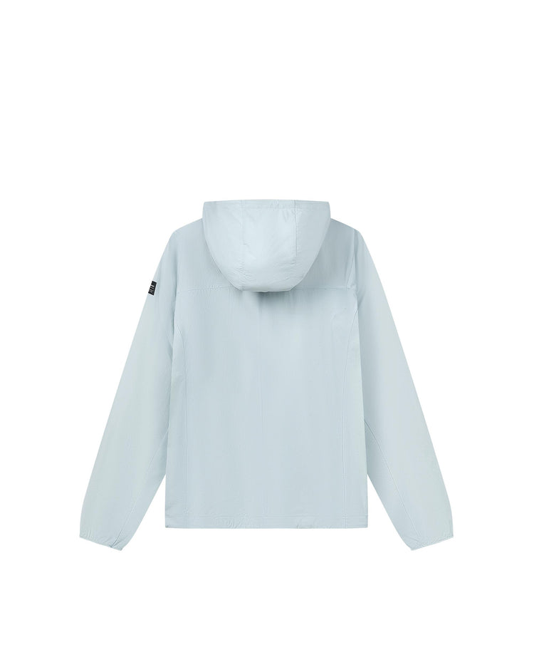 109985-413 | MEN'S K-SWISS LOGO STAND COLLAR HOODED JACKET | GRAY MIST/MOONBEAM