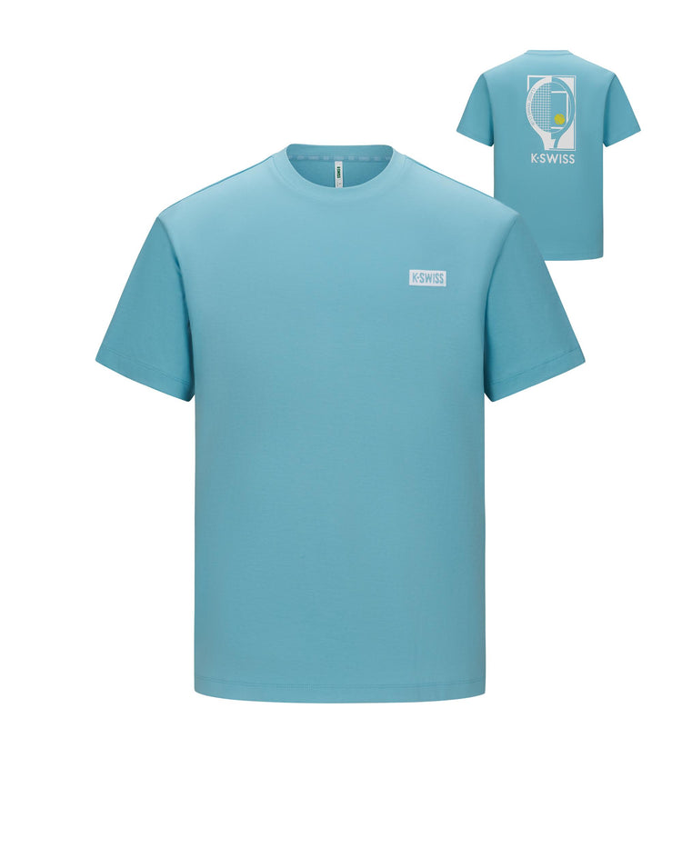1712461-422 | UNISEX LOGO TENNIS THEME LOOSE FIT T-SHIRT | BLUE