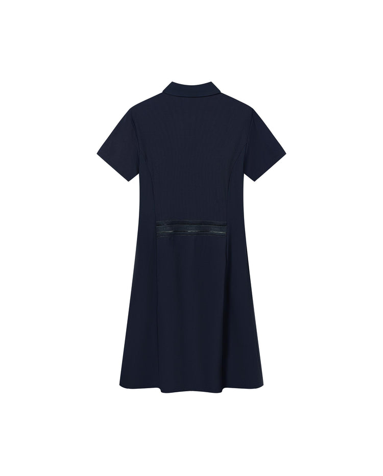 1910078-495 | WOMEN'S K-SWISS LOGO JACQUARD POLO DRESS | BLUE/MISC