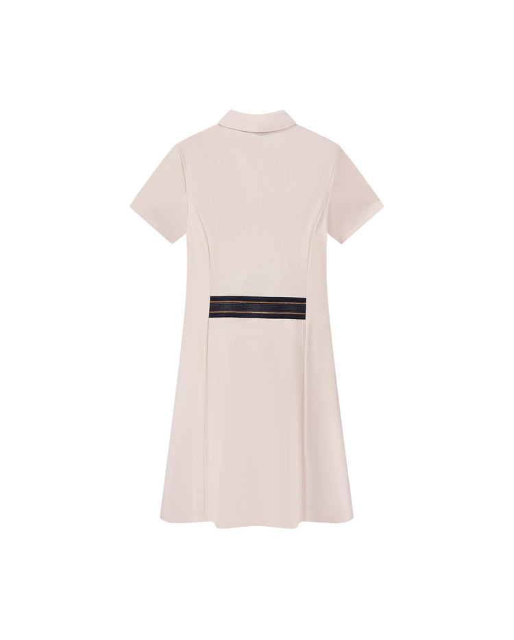 1910078-623 | WOMEN'S K-SWISS LOGO JACQUARD POLO DRESS | PEACH WHIP