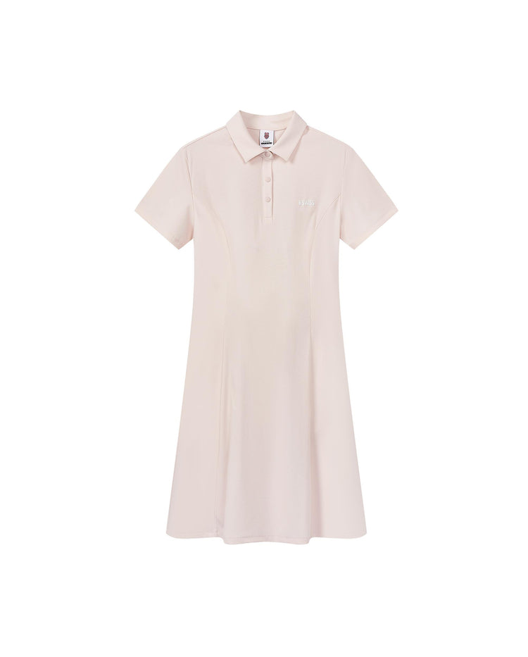 1910078-623 | WOMEN'S K-SWISS LOGO JACQUARD POLO DRESS | PEACH WHIP