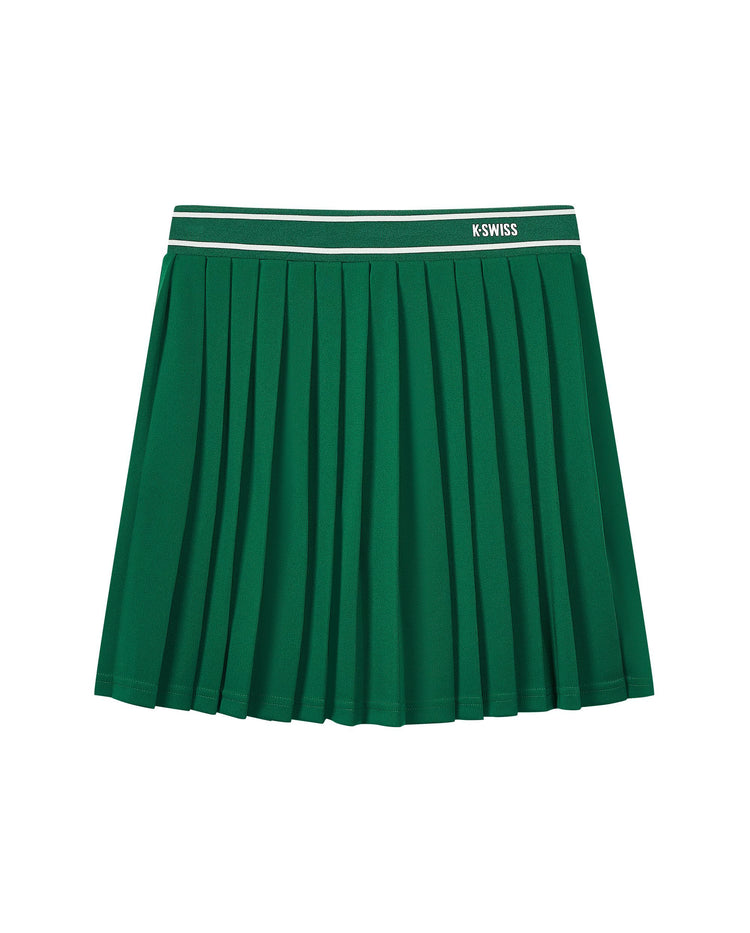 1910080-310 | WOMEN'S K-SWISS LOGO PLEATED TENNIS SKIRT | GREEN/ASST