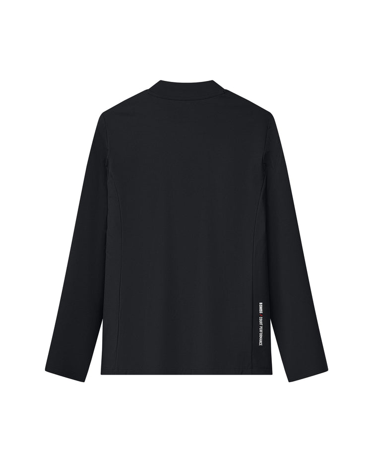 1910087-008 | WOMEN'S STAND COLLAR LONG SLEEVES T-SHIRT | BLACK