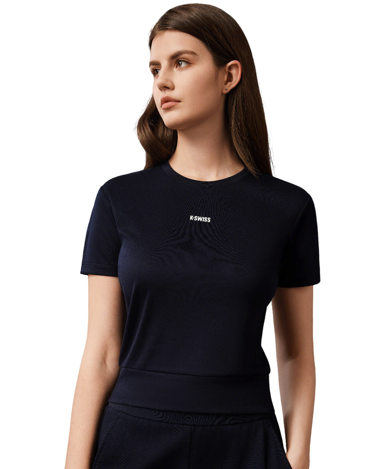 1910311-495 | WOMEN'S K-SWISS LOGO COTTON T-SHIRT | BLUE/MISC