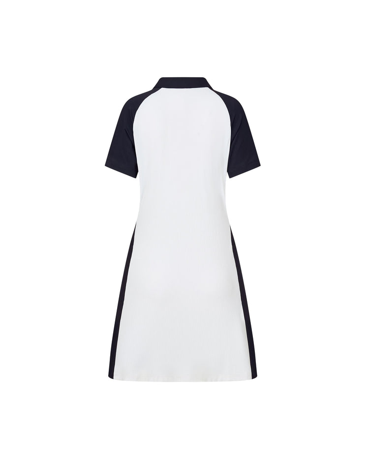 1910687-101 | WOMEN'S K-SWISS LOGO TENNIS POLO DRESS | WHITE/WHITE
