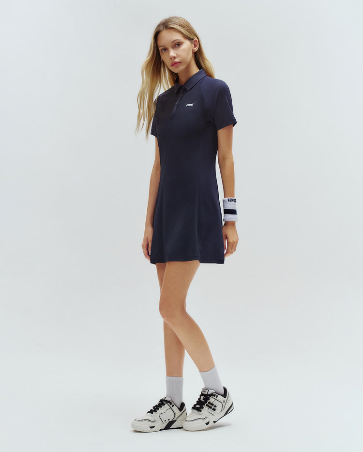 1910687-495 | WOMEN'S K-SWISS LOGO TENNIS POLO DRESS | BLUE/MISC