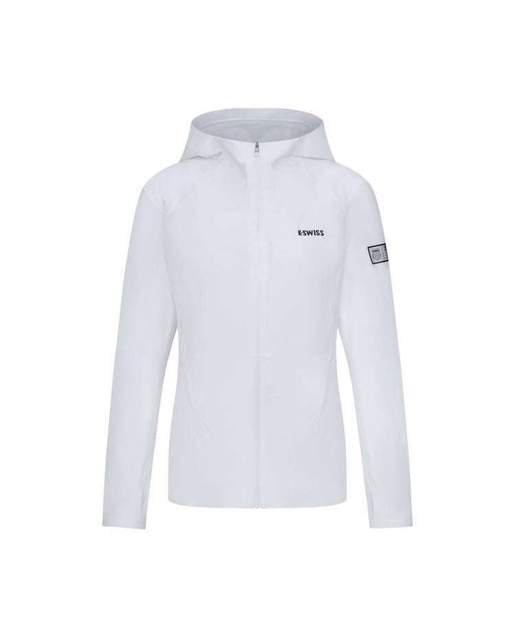 1910694-101 | WOMEN'S K-SWISS LOGO HOODED JACKET | WHITE/WHITE