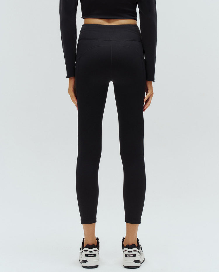 1910716-008 | WOMEN'S K-SWISS LOGO HIGH-WAIST LEGGINGS | BLACK