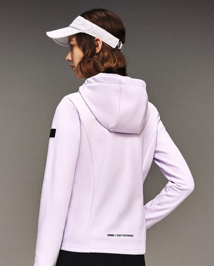 1910743-564 | WOMEN'S K-SWISS LOGO HOODED JACKET | NEON VIOLET