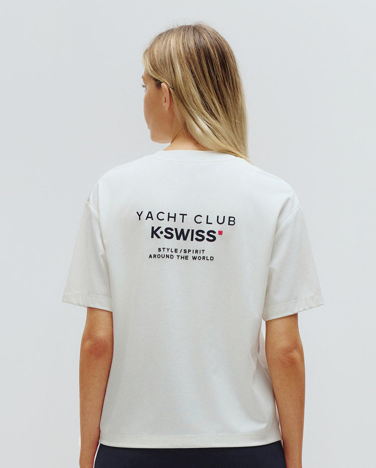 1910768-115 | WOMEN'S K-SWISS LOGO LOOSE FIT T-SHIRT | WHITE/SPECIAL
