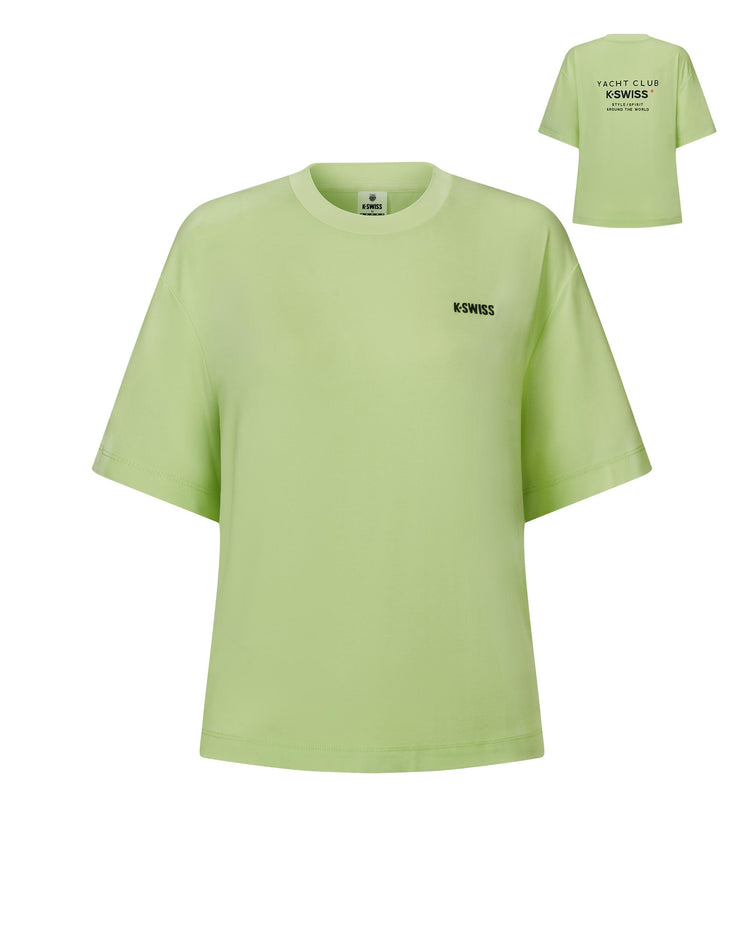 1910768-334 | WOMEN'S K-SWISS LOGO LOOSE FIT T-SHIRT | GREEN/MULTI