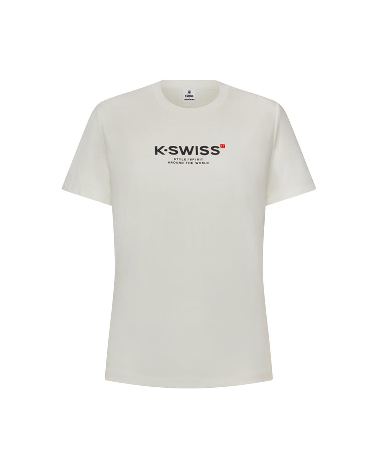 1910769-115 | WOMEN'S K-SWISS LOGO SHORT SLEEVES T-SHIRT | WHITE/SPECIAL